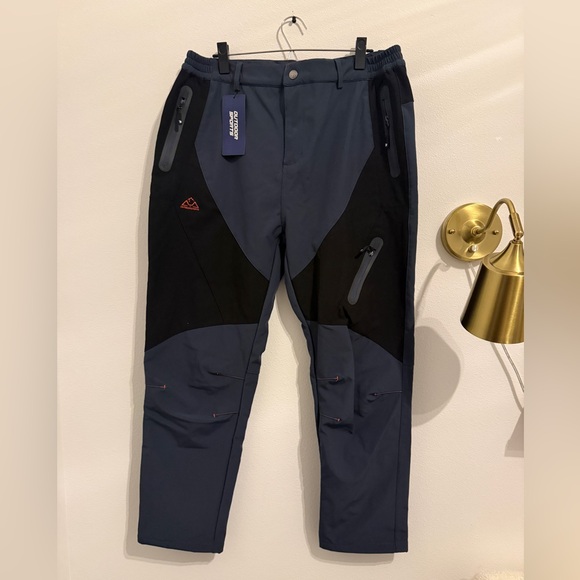 NWT Hiking Cargo Pants Waterproof Fleece Snow Ski Pants - Picture 4 of 7